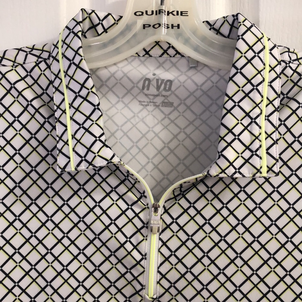 Ladies Golf Shirt XL by nivosport Sleeveless pullover with zipper neck EUC